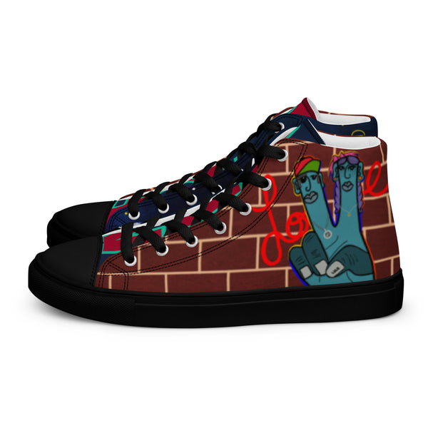 Luv & Peace Women’s High Top Canvas Shoes