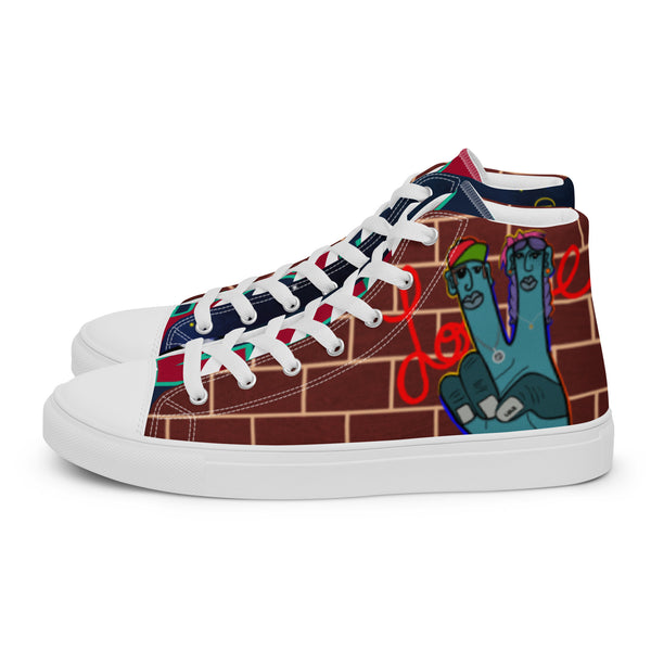 Luv & Peace Women’s High Top Canvas Shoes