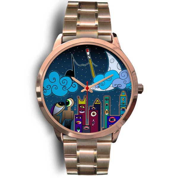 EYE LUV ART AND YEW ROSE GOLD WATCH