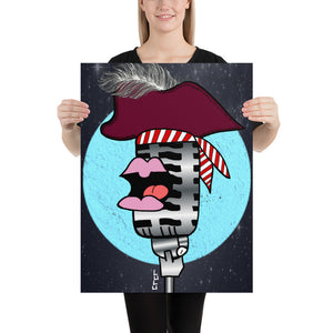 The Singing Microphone Pirate Poster